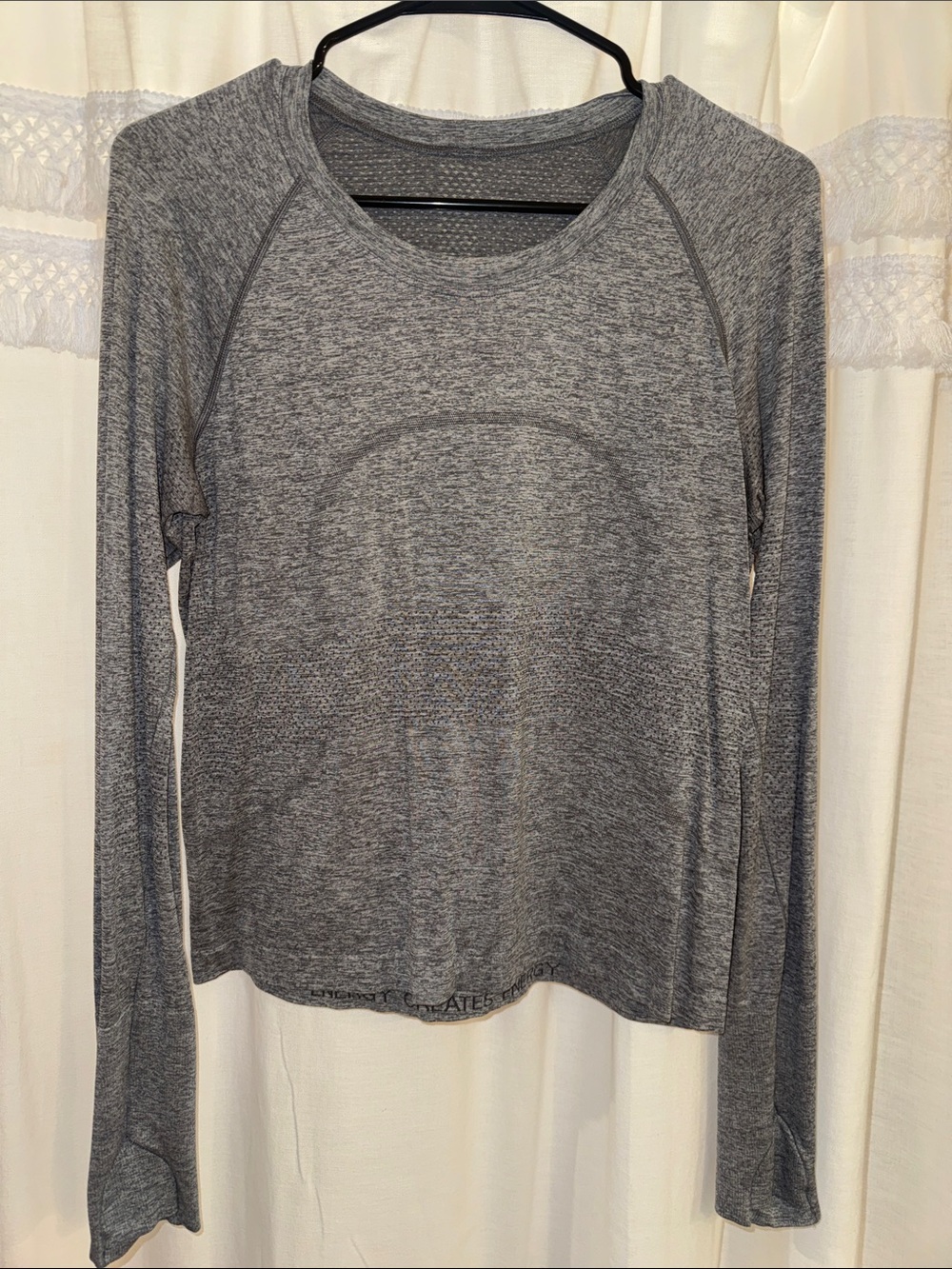 lululemon athletica Heather Gray Long-Sleeve Performance Tee
